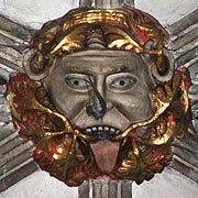 Decorative Roof Boss in Crowland Abbey - � Nash Ford Publishing