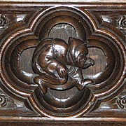 Carving on the Choir Stalls in Lincoln Cathedral - � Nash Ford Publishing
