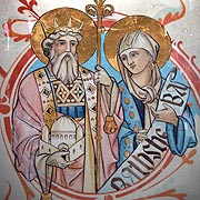 Bathsheba Chancel Decoration in Asthall Church