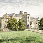 Antique Print of Wytham Abbey (Berkshire)