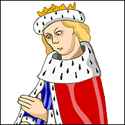 Drawing of King Edward V after a Medieval Manuscript - � Nash Ford Publishing
