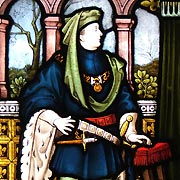 Stained glass window featuring King Henry V as Prince of Wales - � Nash Ford Publishing