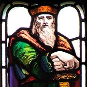 King Oswiu of Northumbria in Stained Glass - � Nash Ford Publishing